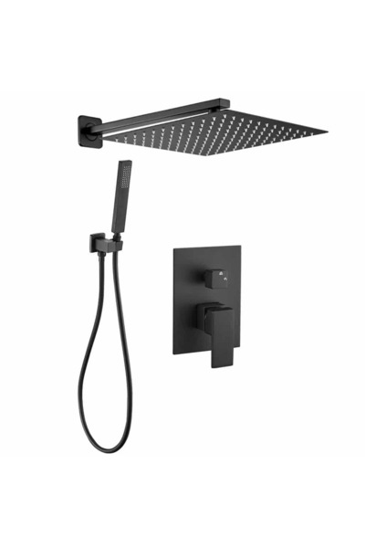 OEM AquaMist Built-in Shower Set, Two Functions, Black