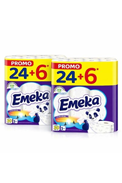 EMEKA Тоалетна хартия Paradise, 3 слоя, 24+6 ролки