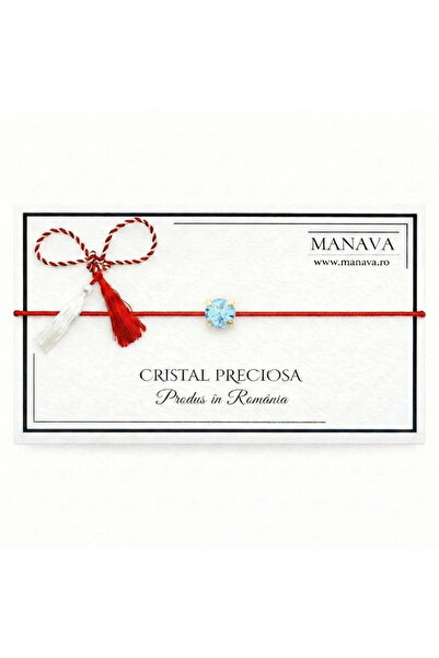 MANAVA 5 Preciosa Crystal Martissores Aquamarine Gold