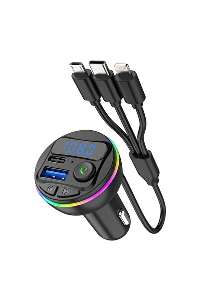 FOXMAG24 Car FM Modulator with Charger, Bluetooth MP3 Player, USB Fast Charge...