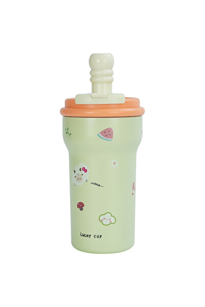 LITTLE ANGEL زجاجة ماء للأطفال، كوب ماصة من الفولاذ المقاوم للصدأ 316، سعة 60...