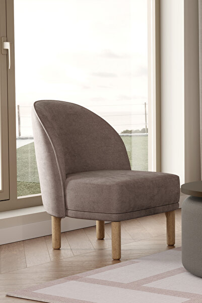 Enza Home Freda Kadife Dokulu Berjer - Vizon