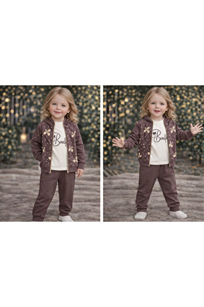 kahkaha kids Κοριτσίστικο σετ φόρμας με μπουφάν και φούτερ