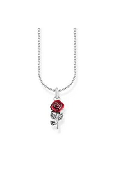 Thomas Sabo KE2219-664-10-L45V Silver necklace With Red Rose Pendant Ladies