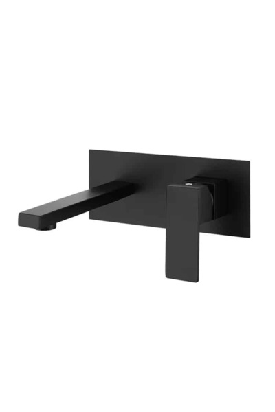 OEM Baterie chiuvetă încorporată, montată pe perete, negru mat