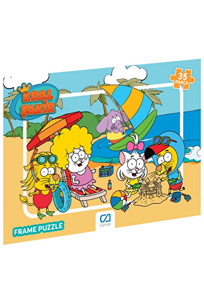 CA Games Kral Şakir Lisanslı 35 Parça Çerçeveli 34x24cm Çocuk Puzzle Yapboz S...