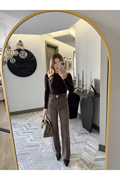 CKBUTİK Retro Kahve Straight ZR Jean