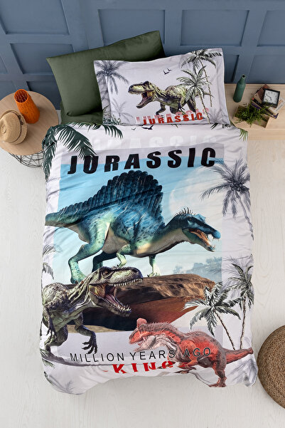 First Choice Jurassic 100% Cotton 150 Tc (56 Thread) Jacquard Single Duvet Co...