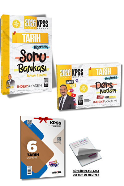 İndeks Akademi 2026 KPSS Tarih Akademisi Video Ders Notları + Soru Bankası Ay...