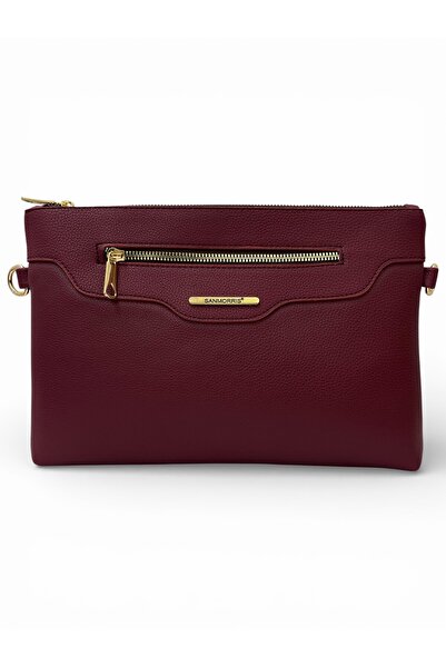 Sanmorris Portofoliu pentru femei din piele artificială, cu curea reglabilă p...