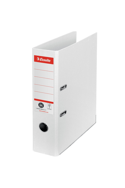Esselte Recycled Cardboard Lever Arch File 7.5 Cm White No.1 Power FSC