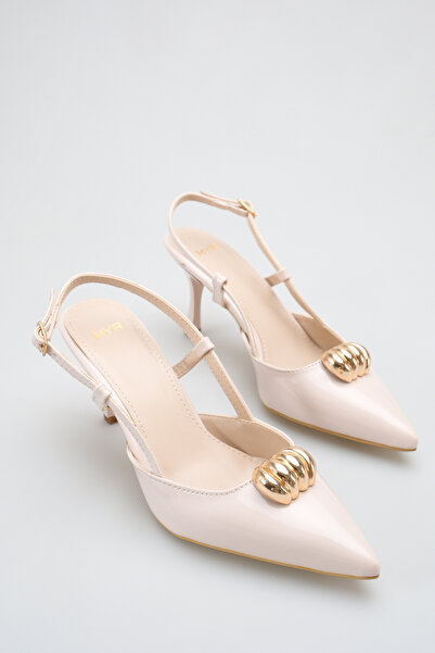 meyra'nın ayakkabıları Women's Buckle Detailed Heeled Shoes Patent Leather