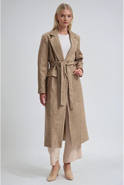 Lijuri Belted Textured Cashmere Coat 7122
