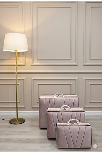 Duru Çeyiz Sandıkları Maldiv Söz Nişan Bohça Gelin Düğün Çeyiz 3 lü Çanta Set