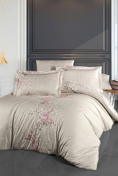 First Choice Wisteria %100 Pamuk Saten 200 TC (80 Tel) Tek Kişilik Nevresim T...