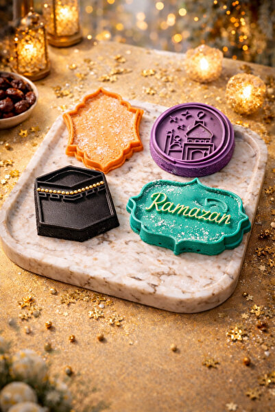 Mayah Concept Ramazan Temalı 3D Baskı Kek & Kurabiye Kalıbı Seti (Parçalı – 4...