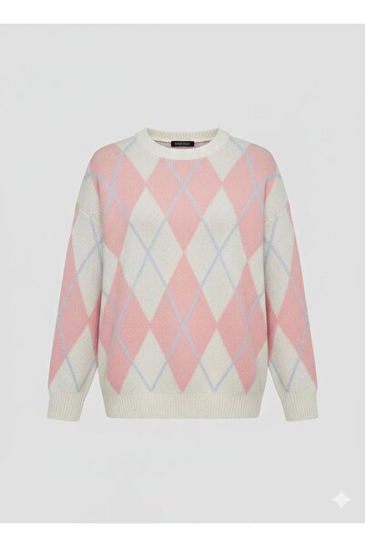 Sempre Baklava Patterned Comfortable Fit Sweater Knitwear