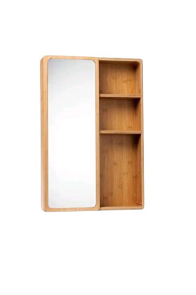 HOME CREATION Bathroom Cabinet with Shelves and Mirror Home Creation, Bamboo,...