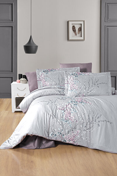 First Choice Wisteria %100 Pamuk Saten 200 TC (80 Tel) Tek Kişilik Nevresim T...