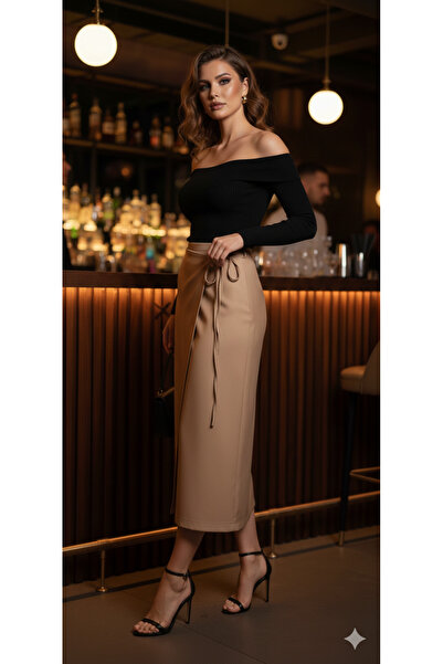 İmran moda evi Deri etek