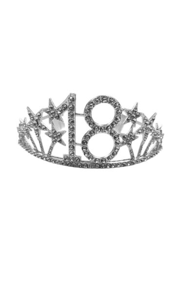 PARTİ SEPETİ Στέμμα πάρτι Queen από ασήμι και κρύσταλλο για 18 ετών