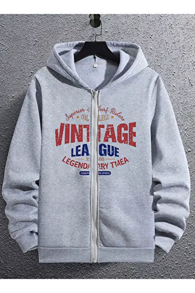 Baxia Girls' Vintage Printed Hooded Cardigan Sweatshirt with Zipper Navy Blue...