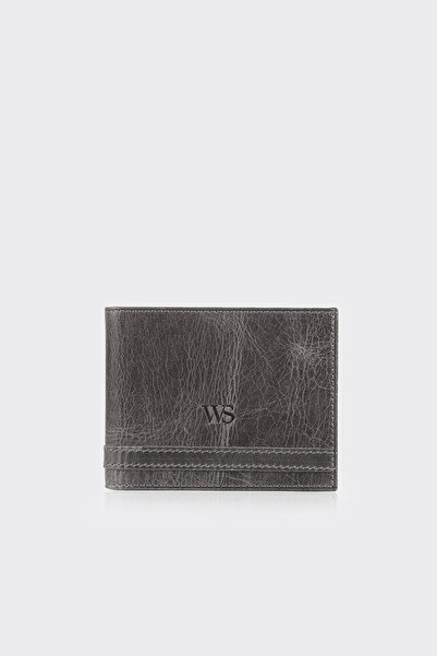 White Stone Gray Premium Horizontal Leather Men's Wallet