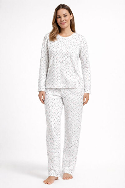 Enisa moda Women's Cotton Pajamas 100%, Floral Model - Large Sizes XL–3XL