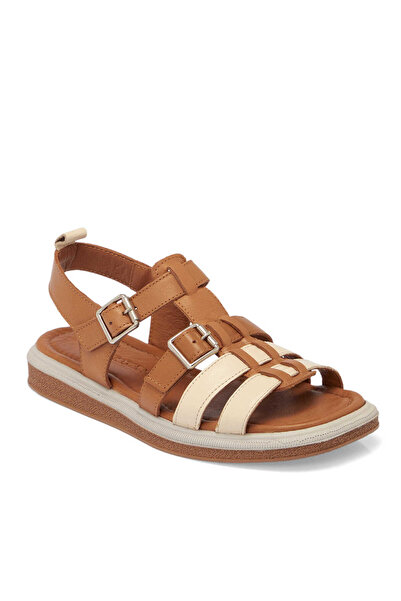 Tergan Taba Hakiki Deri Kadın Sandalet - K25Y1SN67792-A29