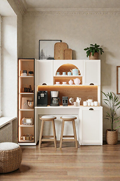 Avmpark Santa Kahve_Köşesi Tek Kapaklı Fırınlı Şeffaf Airfry Kiler Dolabı KT1...