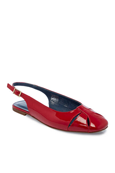 Tergan Kırmızı Hakiki Rugan Deri Kadın Casual Ayakkabı - K25Y1AY67911-D02