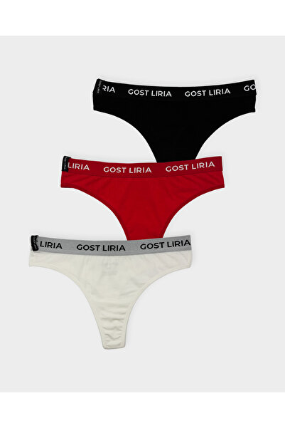 GOST LİRİA Powder Trio Kadın String Külot 3 lü Paket - Çok Renkli