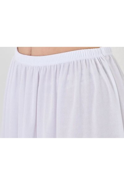 FASİON Women's Skirt White Long Full Length No Show Dress Lining