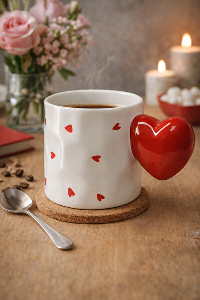 Brandsmiths Ceramic Mug with Heart Handle
