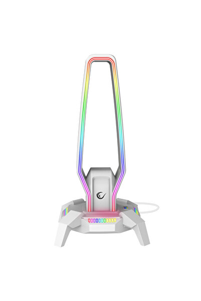 Rampage RM-H27 IGRIS Kulaklık İçin Stand RGB Işıklı 3*USB 1*Type-C Beyaz 1*3....