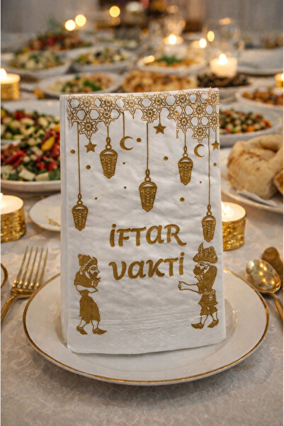 AYGÖREN HOME 30'lu Konuşan Sunumluk Dekor Motto Peçete İftar Vakti Dekoratif ...