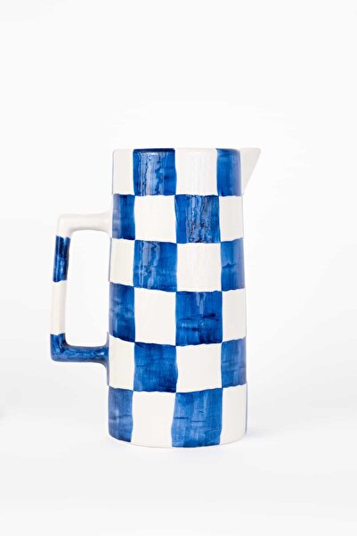 Berthe London Çift Renkli Seramik Sürahi/Vazo