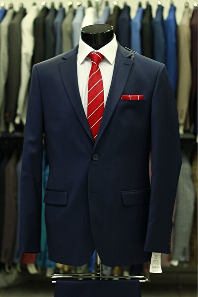 MASSARO بدلة رجالية ضيقة من قماش ذهبي عالي الجودة