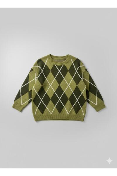 Sempre Baklava Patterned Comfortable Fit Sweater Knitwear