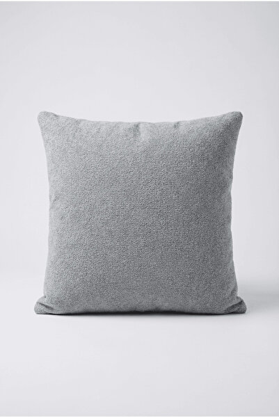 Evondi 45×45 Soft Textured Washable Fabric Throw Pillow Cover – Light Gray (1...