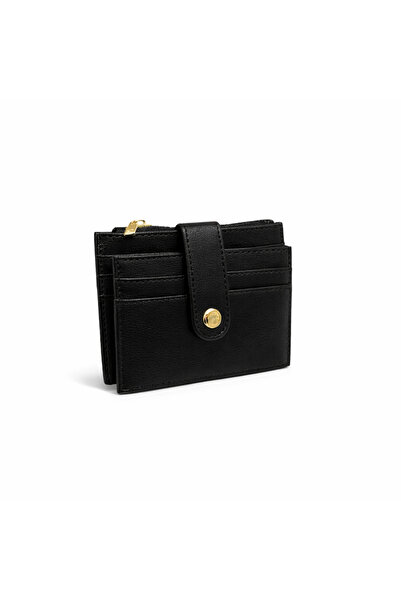klovi Zipper Detail Faux Leather Wallet