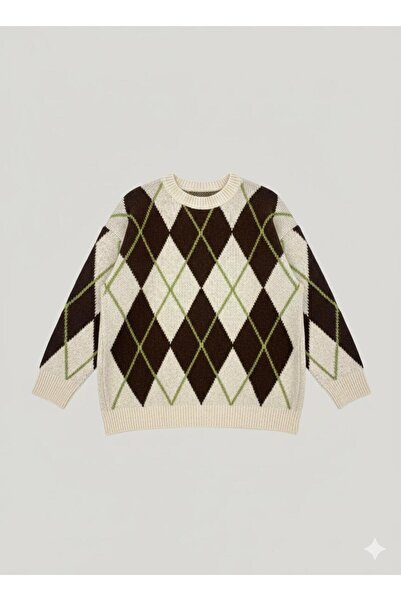 Sempre Baklava Patterned Comfortable Fit Sweater Knitwear