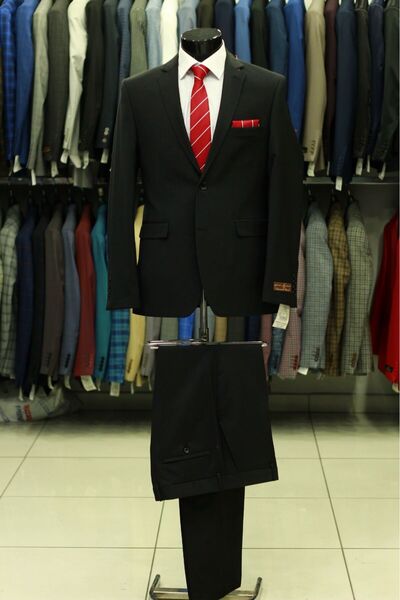 MASSARO Gold Quality Fabric Men's Slim Fit Suit