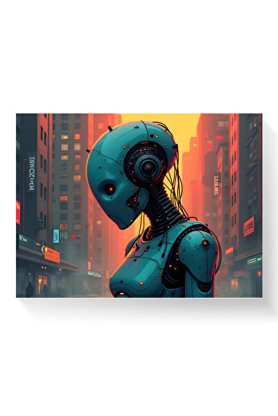 Printees Painting - Robot Days - Canvas on frame
