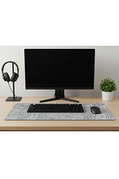 Sarftech White Contour Speed Hızlı Yüzey Kaymaz Taban Gaming Oyuncu Mouse Pad Oyuncu Gaming Mousepad