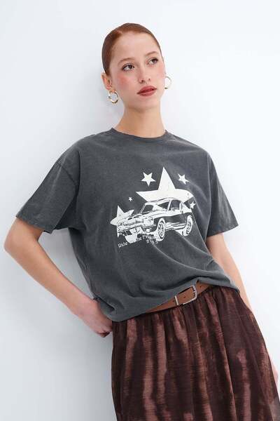 Addax Crew Neck Printed T-Shirt P10620