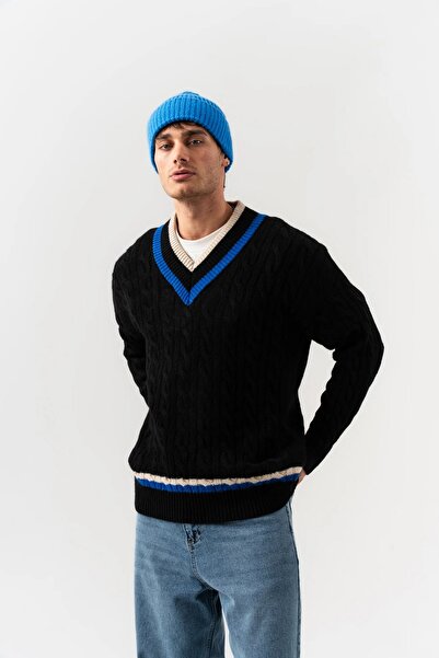 go gang own Πλεκτό πουλόβερ Urban Knit με λαιμόκοψη V, τύπου Σελανίκ