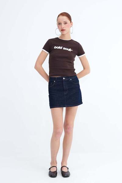 Addax Mini Denim Skirt E18050
