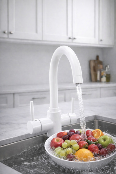 Fulcie صنبور مطبخ أبيض من باستون