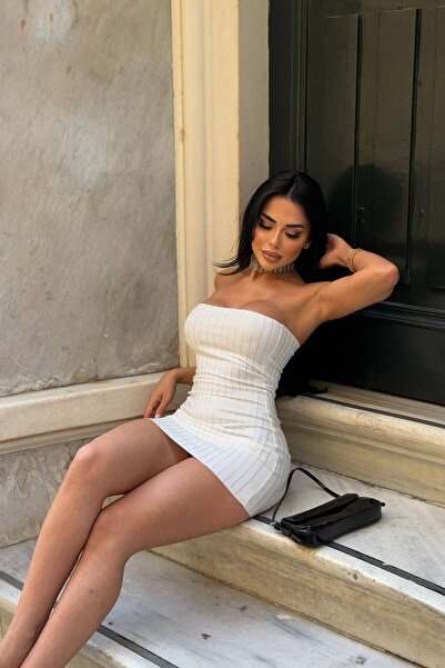 Fashiontayt Stone-Embellished Dress in Diver Fabric